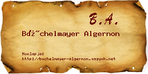 Büchelmayer Algernon névjegykártya